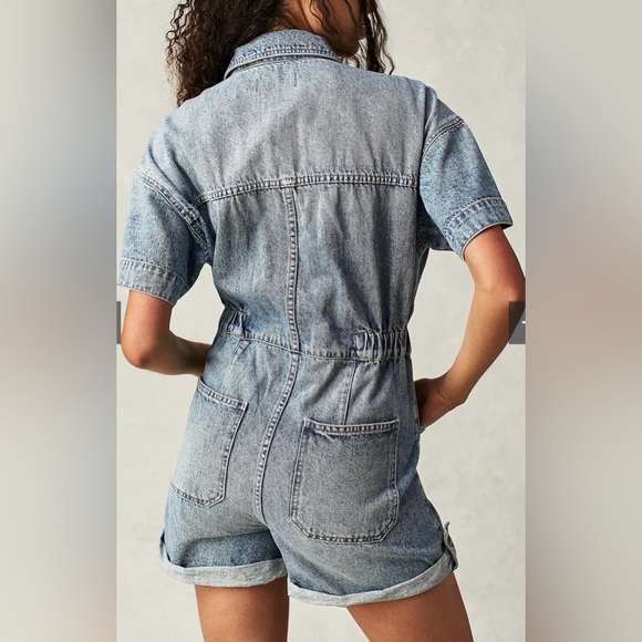 Free People X We The Free Marci Cuffed Shortall NWT - Picture 6 of 7